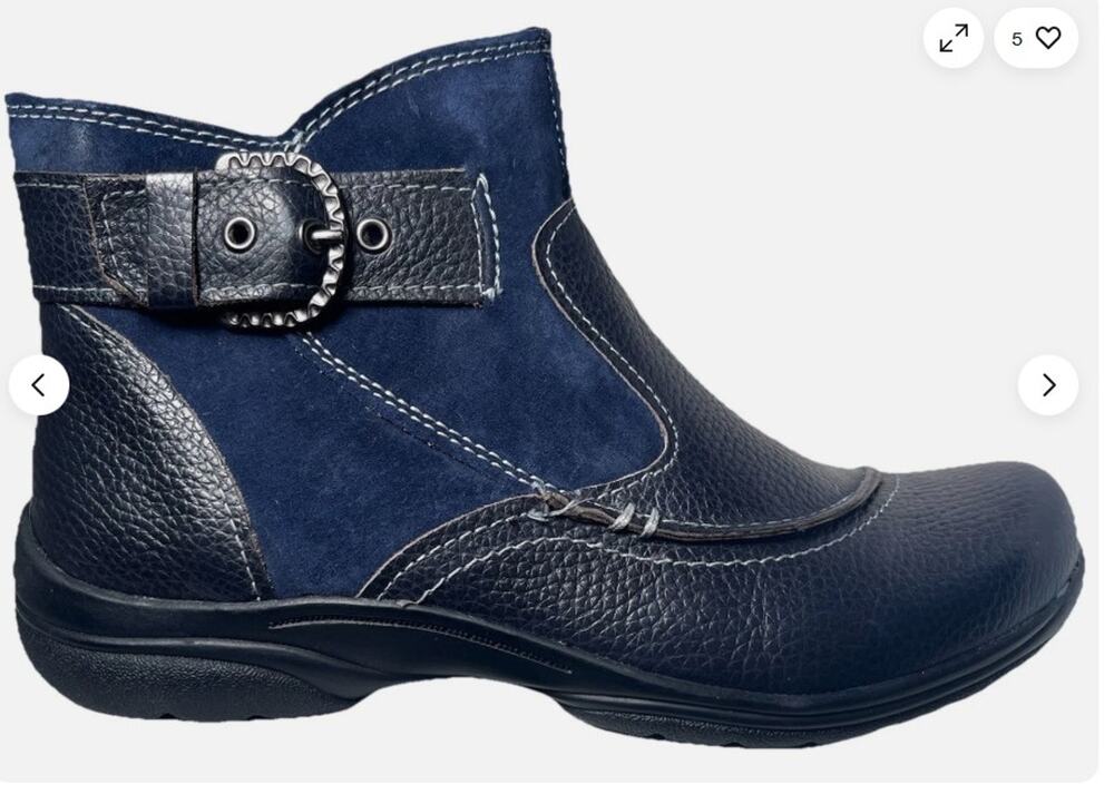 Earth Origins navy leather suede Dayton boots size 8.5